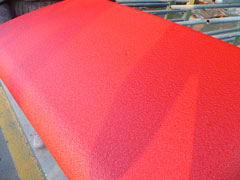 Porta frigo verniciata con Riloplast rosso